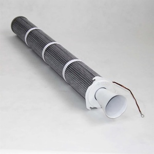 Filtre en polyester conducteur plissé antistatique Venturi à trois oreilles avec bouchon à bride pour collecteur de poussière - Product Image 2