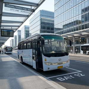 Autobús de Turismo <span class=keywords><strong>Higer</strong></span> de Funcionamiento Suave, 39 Asientos, Emisión Euro 4, Autobús Grande Diésel con Buen Precio - Product Image 1