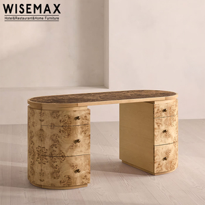 WISEMAX mobili in legno massello mobili in legno massello toletta con cassetto casa camera da letto capo ufficio scrivania con scrivania laterale - Product Image 2