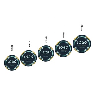 Fichas de póquer de cerámica con diseño de logotipo personalizado Juego de fichas de <span class=keywords><strong>Caino</strong></span> PERSONAL 39mm 40mm 43mm 50mm 48,5mm 52mm 55 67 79mm para juegos de azar - Product Image 3