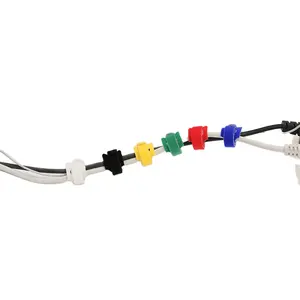 Tái Sử Dụng Đầy Màu Sắc Hai Mặt Carry Cinch Dây Đeo Nylon Hook Loop Cable Tie Chủ Biểu Tượng Tùy Chỉnh Dễ Dàng Gói Hook Loop Cable Tie