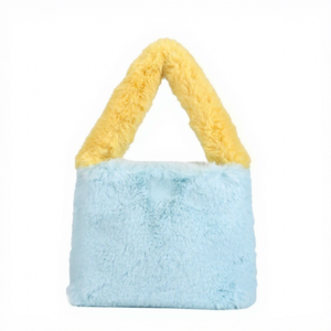 Nuova Borsa Invernale Monocolore Sottobraccio, Morbida Borsa a Spalla Piccola in Peluche, Borsa da Donna Calda e Soffice, Design <span class=keywords><strong>di</strong></span> <span class=keywords><strong>Lusso</strong></span> in Finta Pelliccia <span class=keywords><strong>di</strong></span> Visone - Product Image 1