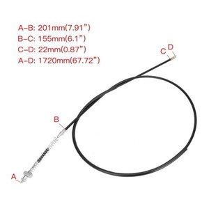 Câble de frein à tambour 172 cm noir avec attache pour l'entretien et la réparation des freins à tambour des VTT, taille standard - Product Image 2