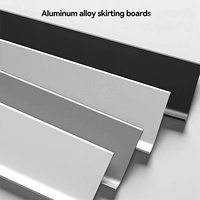 Profilé en aluminium pour plinthe lumineuse LED T5 à longueur personnalisée, installation en surface, pour décoration intérieure