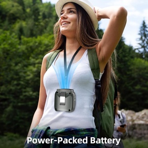 2025 New Outdoor High Quality Hanging Waist Neck Fan LED Multi-wind Speed Adjustable Portable Rechargeable Fan Camping Fan - Product Image 3