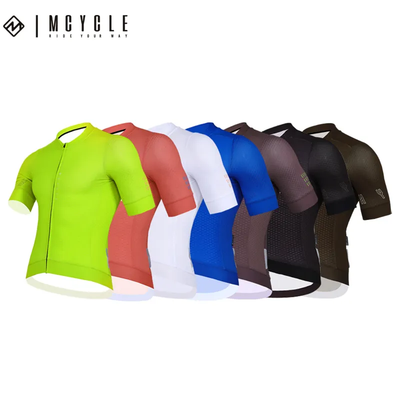 Mcycle toptan erkek bisiklet giysileri sıkıştırma bisiklet jarse bluz kısa kollu özelleştirilmiş özel etiket bisiklet Jersey