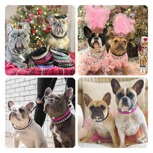 فاخر جلد القط الكلب طوق الكريستال المرصع طوق الحيوانات الأليفة حجر الراين الكلب قلادة - Product Image 3