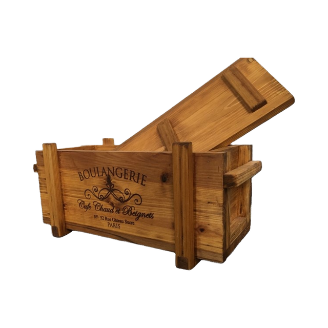 Wooden Nesting Crates with Handles Decorative Wood Crates Crate Box Wooden Storage Box for Kitchen Office Bedroom Closet