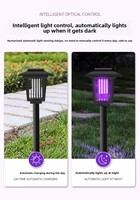 Lampe anti-moustiques solaire extérieure étanche IP65, piège à insectes, prix d'usine, export B2B