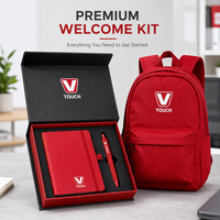 Ensemble cadeau promotionnel personnalisé, kit d'affaires rouge imprimé pour les salons professionnels, solution de branding d'entreprise