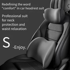 หมอนรองคอเมมโมรี่โฟม รองรับเอว เบาะรองศีรษะในรถยนต์ สีทึบ ความแน่นปานกลาง ใช้ได้ทุกฤดูกาล - Product Image 4