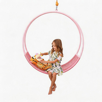 Fauteuil suspendu Ropecube-Moon Swing moderne en corde de polyester tressée à la main, hamac sûr pour intérieur/extérieur, chambre, patio, cour, hôtel