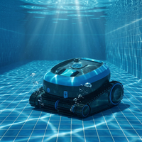 Robot Pembersih Kolam Otomatis Tanpa Kabel dengan Daya Hisap Kuat