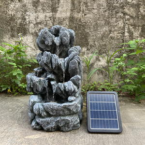 <span class=keywords><strong>Fontaine</strong></span> cascade de roche à 4 niveaux avec lumières LED et aspect <span class=keywords><strong>pierre</strong></span> naturelle - Product Image 2
