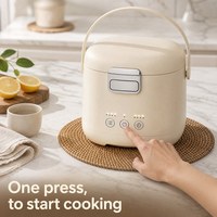 Cuisinière à riz électrique intelligente portable pour la maison, directement de l'usine, 1,2 L, 200 W, revêtement en titane avec cuiseur vapeur et tasse doseuse