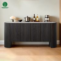 Moontree Offre spéciale Buffet en marbre Buffet doré Table de luxe moderne pour meubles de salle à manger