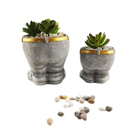 Ciment nouveau Pantalon forme noir couleur mignon béton silicone pot moule pour Plante fleurs