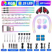 Für Tesla Model 3 Y RGB Dynamisches Ambientelicht Innenraum-LED-Beleuchtungs-Upgrade-Kit APP-Steuerung Atmosphärenlampe Nachrüstset
