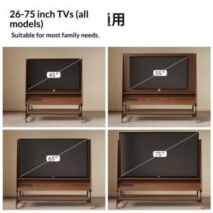 Mueble de <span class=keywords><strong>TV</strong></span> Moderno y Sencillo de Madera Maciza para Sala de Estar, con Almacenamiento <span class=keywords><strong>en</strong></span> el Suelo - Product Image 3