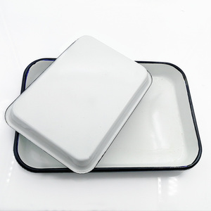 Bandeja Rectangular Degao con Borde Azul Esmaltado, Resistente a Ácidos y Álcalis, Reutilizable para Uso en Laboratorio, OEM, Garantía de 2 Años, Desinfección - Product Image 5