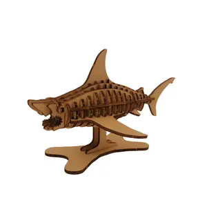CPC 3D 동물 나무 퍼즐 보드 만화 공룡 aimals 상어 개 고양이 직소 DIY 퍼즐 어린이 선물 어린이를위한 교육 장난감