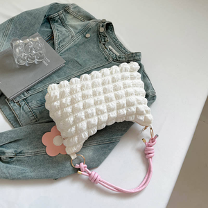 Summer Fashion Women's Designer <b>Handbag</b> Single Shoulder Underarm Bag Solid Color Folded Main Sac for Femmes for Autumn - Product Image 3