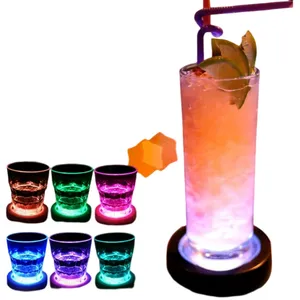 Modern Fashion ABS material colorful coaster led base for restaurant