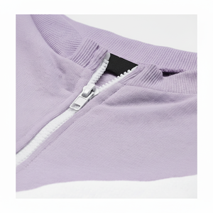 Chándal de alta calidad de color púrpura y blanco para mujer, ecológico y elegante, disponible al por mayor - Product Image 1