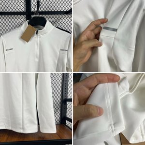 เสื้อกีฬาแขนยาวสำหรับผู้ชาย, เสื้อกีฬาแห้งเร็วกลางแจ้งมีซิปครึ่งตัวสำหรับฤดูใบไม้ผลิฤดูใบไม้ร่วง - Product Image 2