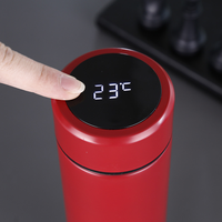 Bouteille d'eau intelligente en acier inoxydable de 500ml avec isolation sous vide et affichage de la température par LED et infuseur à thé
