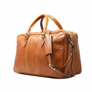 Sac de sport personnalisé en cuir véritable imperméable caractéristiques d'entraînement avec logo - Product Image 1