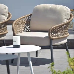 Conjunto de Muebles de Jardín en Oferta, Conjunto de Sofás de Aluminio y Cuerda para Exteriores, Sofá Seccional para Terraza - Product Image 5