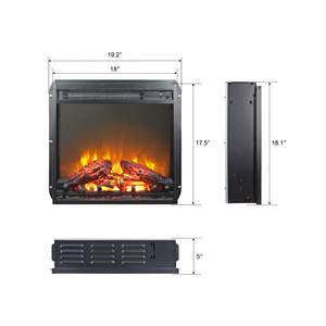 Chimenea Eléctrica Empotrable DB de 18 Pulgadas con Llama Realista, Juego de Leños Metálicos, Independiente para Interiores, Protección contra Sobrecalentamiento - Product Image 4