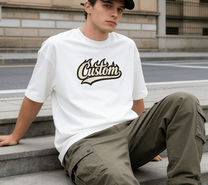 Camiseta de Manga Corta con Cuello Redondo para Hombre, 100% Algodón, Transpirable, Estilo Hip Hop Urbano, con Logotipo Personalizado Impreso en la Parte Delantera - Product Image 1