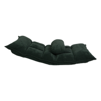Fauteuil pouf vert réglable et pliable pour économiser de l'espace, idéal pour appartement studio