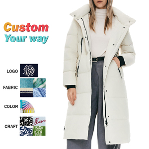 Manteau d'Hiver en Duvet pour Femme Coupe Ample Décontractée à Capuche Longue Grande Taille Épaissi Veste Chaude Tendance - Product Image 1