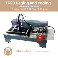 Imprimante jet d'encre T6 multifonctionnelle, machine de marquage haute précision pour codes QR et codes-barres sur plastique, machine de codage et de pagination tout-en-un