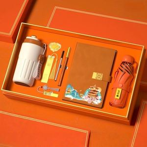 Juego de Regalo Empresarial Personalizado e Integrado: Cafetera Promocional + Sombrilla UPF50+ + Funda para Portátil con Publicidad de Marca - Product Image 1