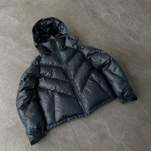 OEM 맞춤형 디자인 집업 열 반응성 패브릭 다운 재킷 겨울 따뜻한 대형 퍼 코트 버블 열 반응성 재킷 - Product Image 2