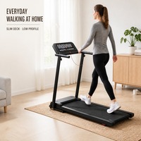 Tapis roulant électrique pliable et compact avec écran LED, pour la maison et le bureau, moniteur de fréquence cardiaque, inclinaison manuelle, 0,6-6,2 MPH