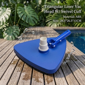 Tête d'<span class=keywords><strong>aspirateur</strong></span> <span class=keywords><strong>triangulaire</strong></span> pour piscine avec brosse latérale, nettoyeur manuel en plastique lesté pour piscines enterrées et hors sol - Product Image 6