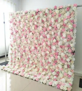 Floral Backdrop Pink Flower Wall Panel Wedding Wall Flowers For Wedding