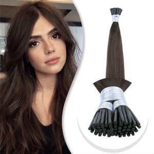 Extensions de cheveux humains européens invisibles à pointe I, ondulés et raides, 22 pouces, livraison rapide FH - Product Image 2