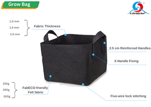 Pots en tissu <span class=keywords><strong>de</strong></span> petite taille, directement <span class=keywords><strong>de</strong></span> l'usine - Pack économique pour les jardiniers, sacs <span class=keywords><strong>de</strong></span> culture attrayants pour les succulentes, les herbes et plus encore - Product Image 5