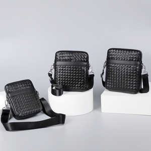 Hot Sell Custom Logo Designer Business Styles Black Messenger <b>Bags</b> for Men <b>Soft</b> Waterproof Pu <b>Leather</b> Cross Body Sling <b>Bag</b> - Product Image 2