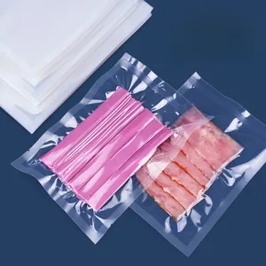 Bolsa de vacío de cámara de Pe de nailon con sellado térmico de 3 lados Bolsas de sellado al vacío de atún para embalaje de carne fresca congelada