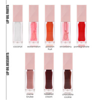 Huile repulpante pour les lèvres végane personnalisable avec votre logo, huile teintée fruitée à marque privée, huile hydratante pour les lèvres sans cruauté animale