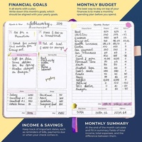 Planificateur budgétaire planificateur financier mensuel organisateur budget livre dépenses Tracker cahier Journal pour contrôler votre argent non daté