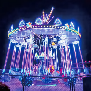 Parque de Atracciones Flying Swing Chair Small Merry Go Round Metal y fibra de vidrio Swing Carousel - Product Image 2