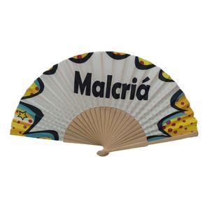 Wholesale Custom Carved High Quality Bamboo Clack Fan - Product Image 1